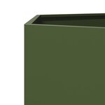 vidaXL Jardinière vert olive hexagone 69x60x45 cm acier