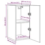 vidaXL Meuble TV Chêne marron 30 5x30x60 cm Bois d'ingénierie