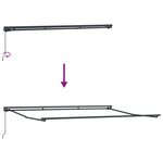 vidaXL Cadre de auvent Anthracite 4 5 × 3 m