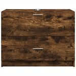 vidaXL Meuble d'évier chêne fumé 78x37x59 cm bois d'ingénierie