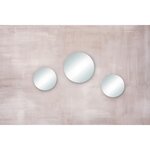 3 miroirs ronds à personnaliser - bords rectifiés - 1 x ø 20 cm et 2 x ø 15 cm