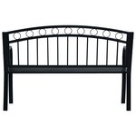 vidaXL Banc de jardin 125 cm Noir Acier