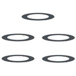 vidaXL Anneaux d'arbre plats 5 Pièces Anthracite Ø60 / 90 cm Acier