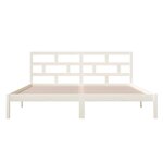 vidaXL Cadre de lit sans matelas blanc bois massif 140x190 cm