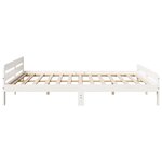 vidaXL Cadre de lit sans matelas blanc 200x200 cm bois massif de pin