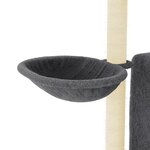vidaXL Arbre à chat avec griffoirs en sisal gris foncé 96 5 cm
