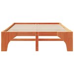 vidaXL Cadre de lit surélevé Marron 140 x 200 cm Bois massif en pin