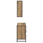 vidaXL Ensemble de mobilier de salle de bain 2 Pièces chêne artisanal