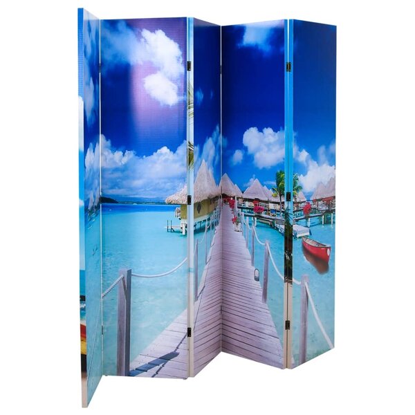 vidaXL Cloison de séparation pliable 200 x 170 cm Plage