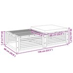 vidaXL Table de jardin avec tabouret bois d'acacia massif