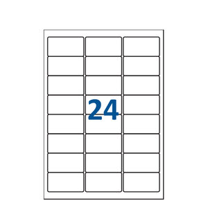 Lot de 100 Planches étiquettes autocollantes pour Timbres sur feuille A4 : 63 5 x 33 9 mm (24 étiquettes par feuille)