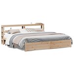 vidaXL Cadre de lit avec tête de lit sans matelas 180x200 cm