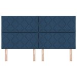vidaXL Tête de Lit en Tissu Geometric Manuel Bleu foncé 180 cm tissu