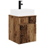 vidaXL Meuble-sèche avec évier mural Bois ancien 39 x 41 x 62 5 cm