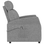 vidaXL Fauteuil Gris clair Tissu