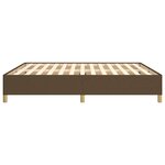 vidaXL Cadre de lit sans matelas marron foncé 180x200 cm tissu
