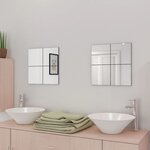 vidaXL Carreaux de miroir sans cadre 8 Pièces 20 5 cm