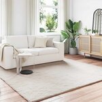 vidaXL Tapis en Fourrure Synthétique de Lapin Olite Beige 200 x 200 cm