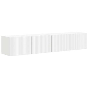 vidaXL Meuble TV mural 2 Pièces Blanc 60 x 31 x 29.5 cm Bois d'ingénierie