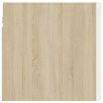 vidaXL Tables de chevet 2 Pièces Blanc et chêne sonoma Bois d'ingénierie