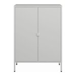 Armoire de bureau casier de bureau meuble de rangement pour salon bureau chambre atelier acier 110 x 80 x 40 cm gris clair 03_0006318