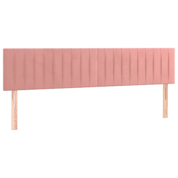 vidaXL Têtes de lit 2 Pièces Rose 80x5x78/88 cm Velours