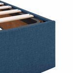 vidaXL Cadre de lit avec matelas avec matelas 2 Pièces Bleu tissu
