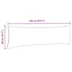 vidaXL Coussins de canapé 2 pc tissu Crème 145 x 40 cm