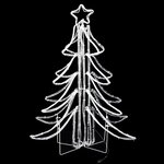 vidaXL Arbre de Noël pliable avec LED Blanc chaud 87x87x93 cm