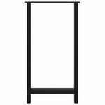 vidaXL Pieds de table de bar Noir 2 pièces 60 x (110-111) cm Acier