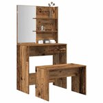 vidaXL Ensemble de coiffeuse vieux bois bois d'ingénierie