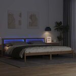 vidaXL Cadre de lit Marron 200 x 200 cm Bois massif en pin