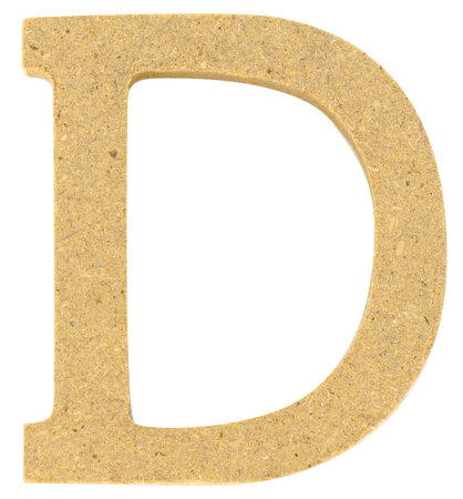 Lettre en bois MDF 5 x 1 2 cm Alphabet lettre D