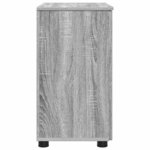 vidaXL Cabinet de salle de bain avec porte Sonoma gris 61 x 35 x 64 cm