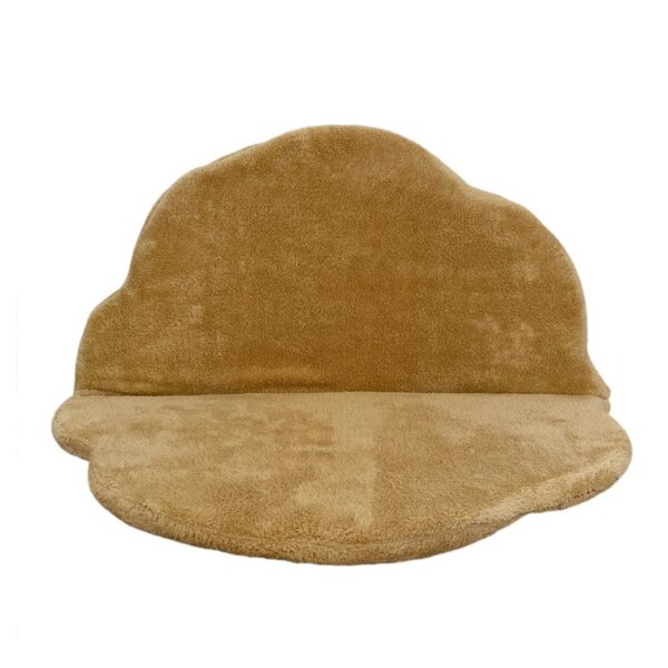 Tapis de jeu nuage en peluche moutarde