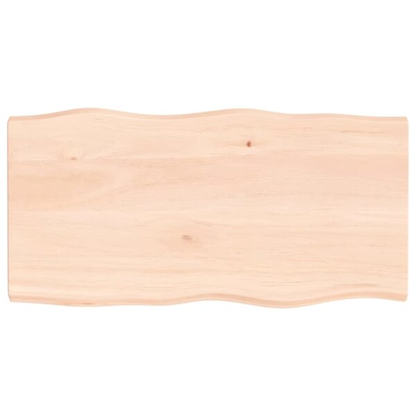 vidaXL Dessus de table bois massif non traité bordure assortie