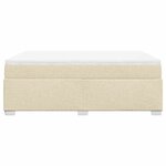 vidaXL Sommier à lattes de lit avec matelas Crème 140x190 cm Tissu