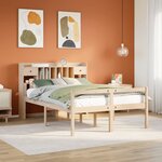 vidaXL Lit bibliothèque sans matelas 140x200 cm bois massif de pin
