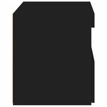vidaXL Tables de chevet avec lumières LED 2 Pièces noir 50x40x45 cm