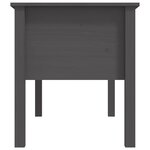 vidaXL Table basse Gris 102x49x55 cm Bois massif de pin