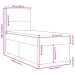 vidaXL Sommier à lattes de lit avec matelas Marron foncé 100x200 cm