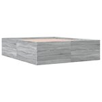 vidaXL Cadre de lit sans matelas sonoma gris 160x200 cm