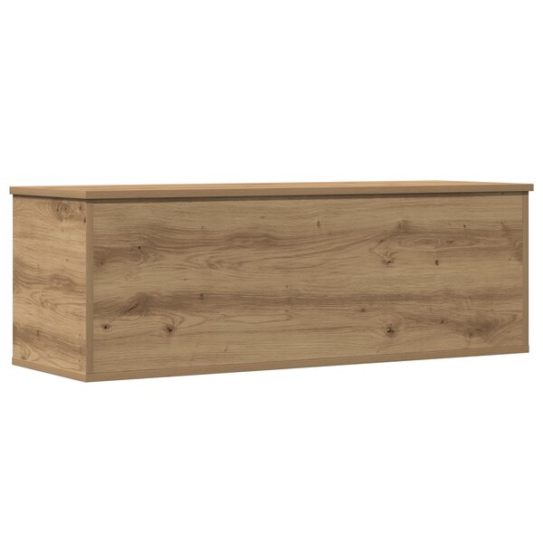 Boîte de rangement vidaXL en chêne fait main 102x35x35 cm en bois aggloméré