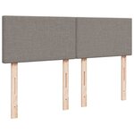 vidaXL Sommier à lattes de lit avec matelas Taupe 140x200 cm Tissu