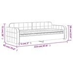 vidaXL Lit de jour avec matelas gris clair 80x200 cm velours