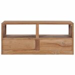 vidaXL Meuble TV 90x30x40 cm bois de teck solide