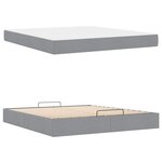 vidaXL Cadre de lit avec stockage Gris clair 180 x 200 cm tissu