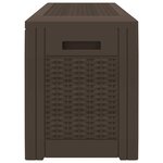 vidaXL Boîte de stockage de jardin Marron 119x48x60 cm Polypropylène
