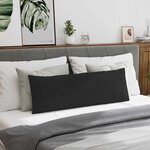 vidaXL Coussins de canapé 2 Pièces Noir 120 x 40 cm tissu