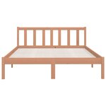 vidaXL Cadre de lit Marron miel Bois pin massif 150x200 cm Très grand
